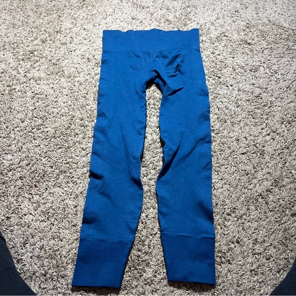 Lululemon Ebb To Street Seamless Compression Tights Blue Sz 4 Heathered Poseidon - Picture 3 of 7